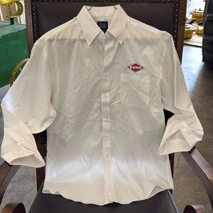 Jos. A. Bank Men’s White Button Down Shirt w/ KUHN logo - Size 15.5-34